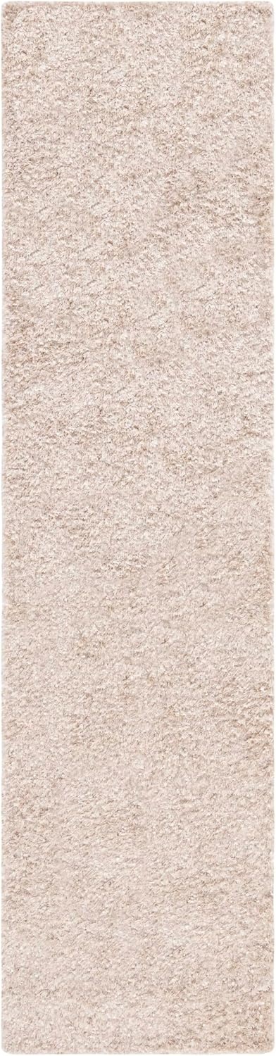 image:imageSAFAVIEH Malibu Shag Collection Area Rug 86 x 12 Silver Handmade Solid 14inch Thick Ideal for High Traffic Areas in Living Room Bedroom MLS431SNatural