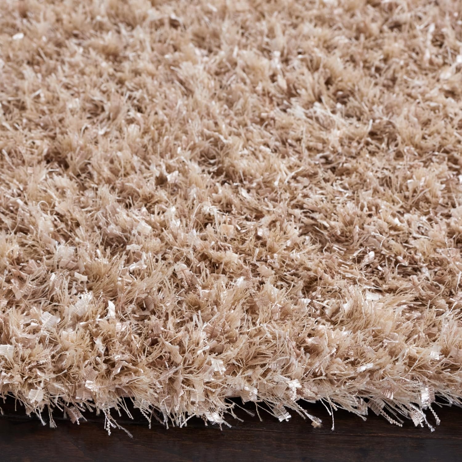 image:imageSAFAVIEH Malibu Shag Collection Area Rug 86 x 12 Silver Handmade Solid 14inch Thick Ideal for High Traffic Areas in Living Room Bedroom MLS431SNatural