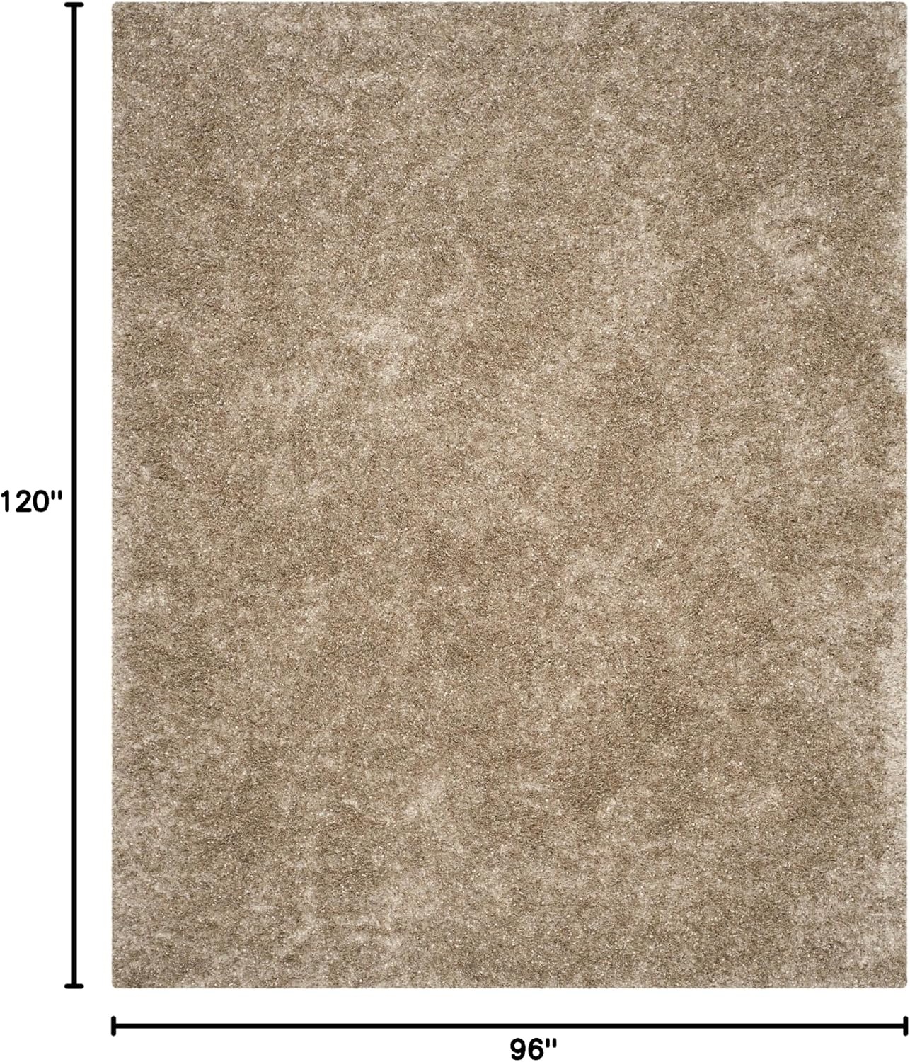image:imageSAFAVIEH Malibu Shag Collection Area Rug 86 x 12 Silver Handmade Solid 14inch Thick Ideal for High Traffic Areas in Living Room Bedroom MLS431SNatural