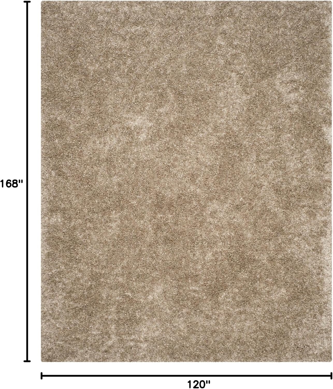 image:imageSAFAVIEH Malibu Shag Collection Area Rug 86 x 12 Silver Handmade Solid 14inch Thick Ideal for High Traffic Areas in Living Room Bedroom MLS431SNatural