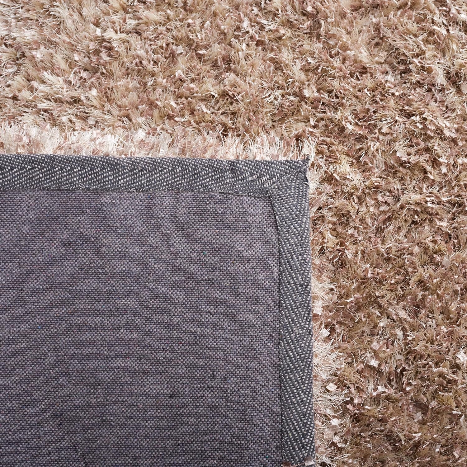 image:imageSAFAVIEH Malibu Shag Collection Area Rug 86 x 12 Silver Handmade Solid 14inch Thick Ideal for High Traffic Areas in Living Room Bedroom MLS431SNatural