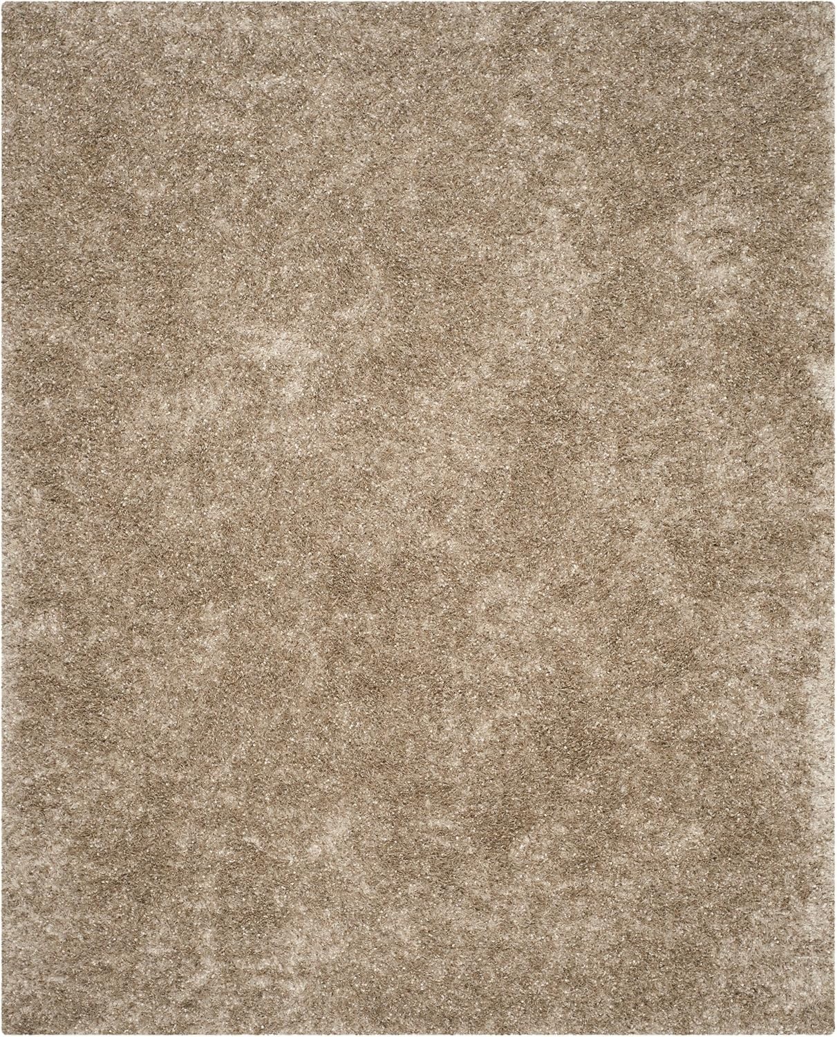 image:imageSAFAVIEH Malibu Shag Collection Area Rug 86 x 12 Silver Handmade Solid 14inch Thick Ideal for High Traffic Areas in Living Room Bedroom MLS431SNatural