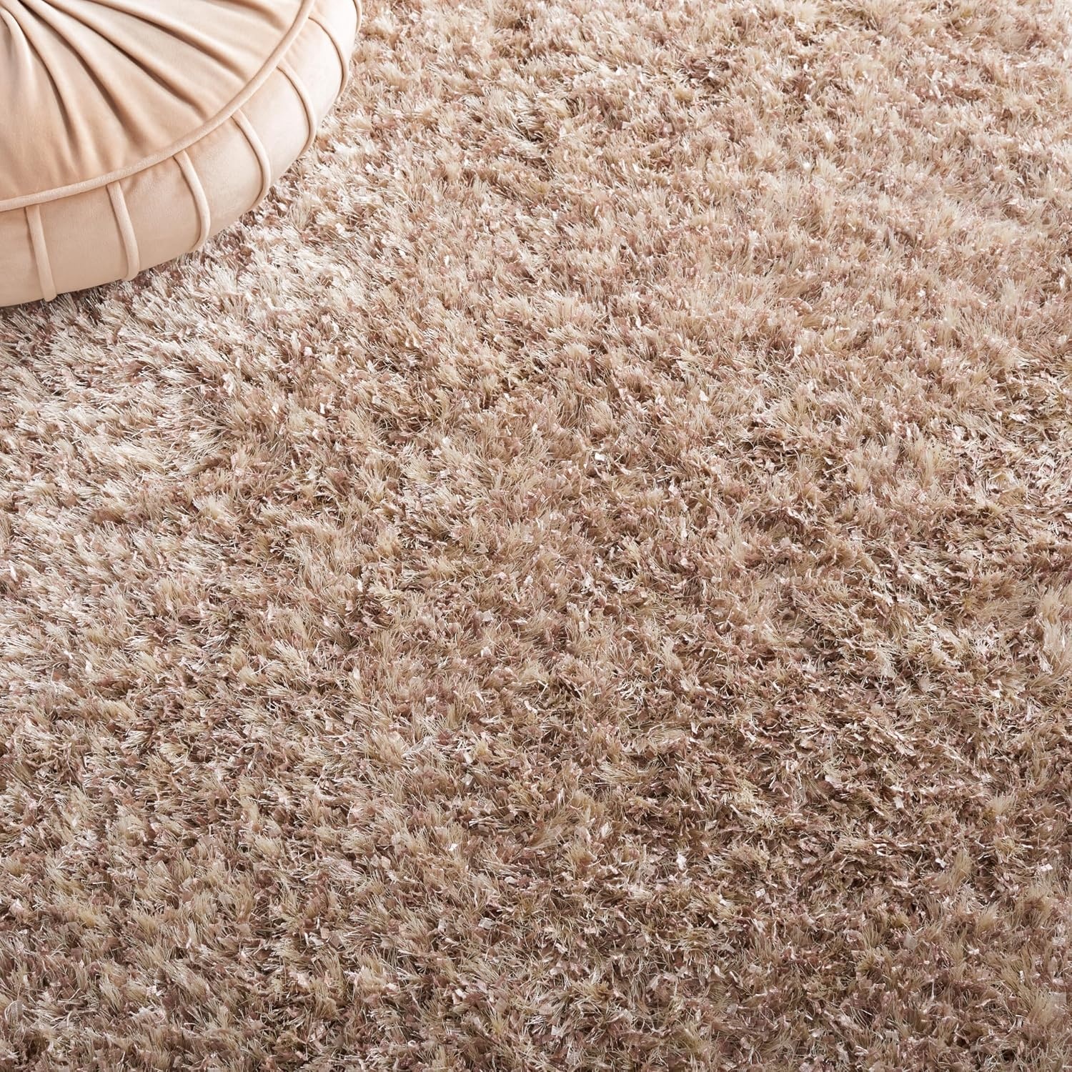 image:imageSAFAVIEH Malibu Shag Collection Area Rug 86 x 12 Silver Handmade Solid 14inch Thick Ideal for High Traffic Areas in Living Room Bedroom MLS431SNatural