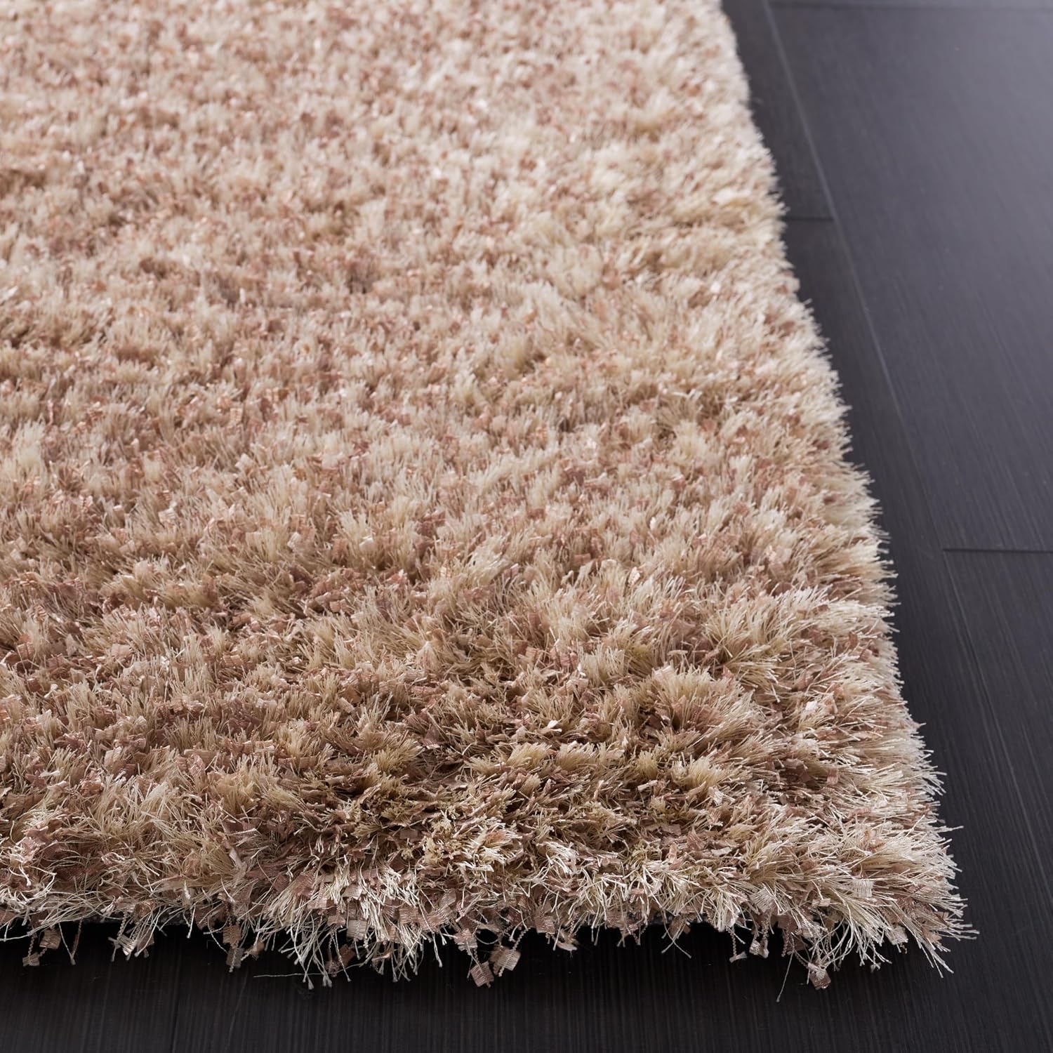 image:imageSAFAVIEH Malibu Shag Collection Area Rug 86 x 12 Silver Handmade Solid 14inch Thick Ideal for High Traffic Areas in Living Room Bedroom MLS431SNatural