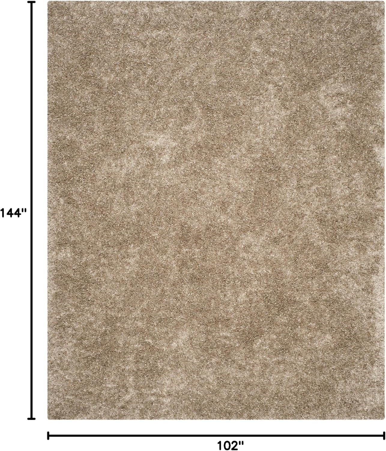 image:imageSAFAVIEH Malibu Shag Collection Area Rug 86 x 12 Silver Handmade Solid 14inch Thick Ideal for High Traffic Areas in Living Room Bedroom MLS431SNatural