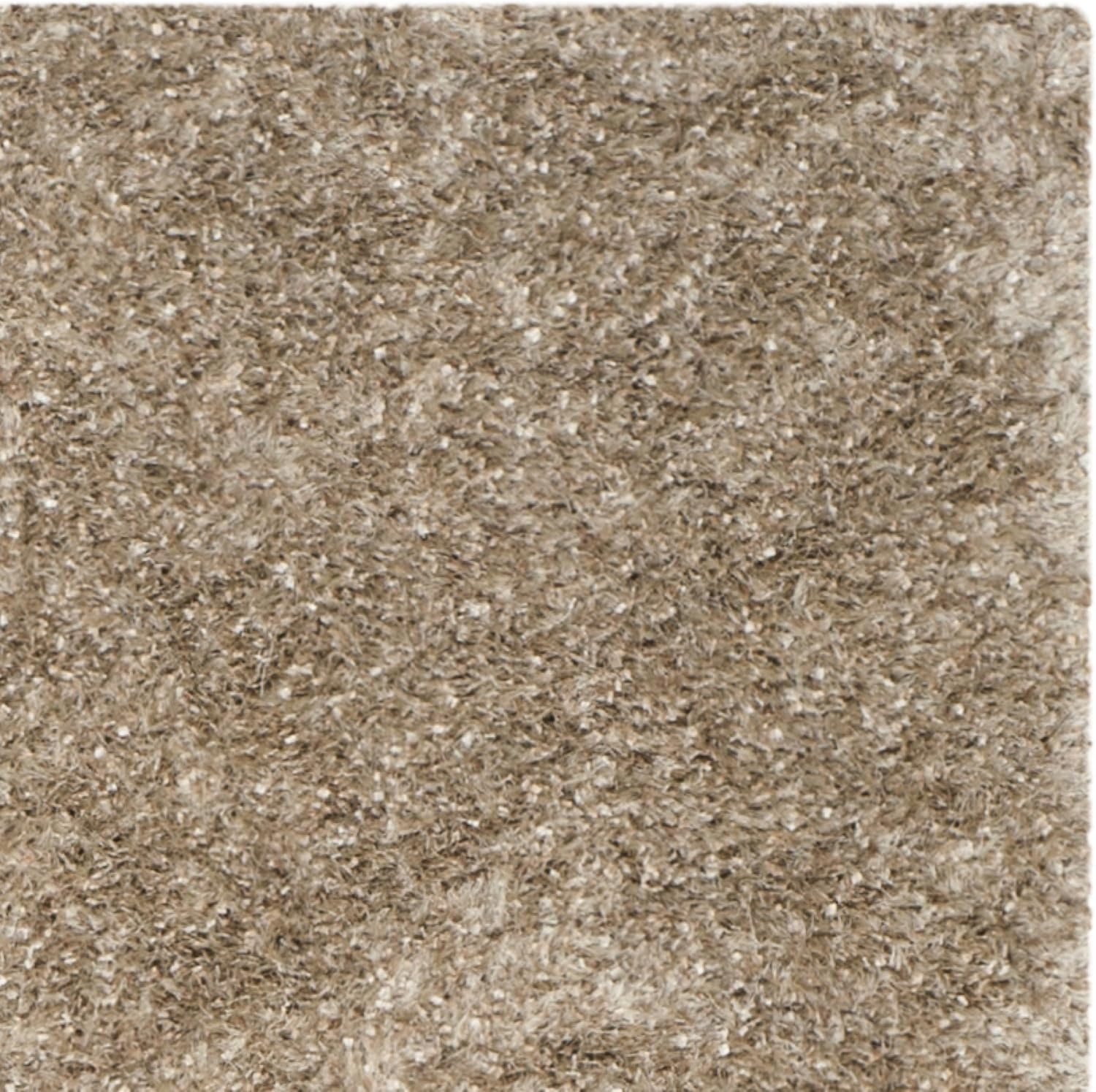 image:imageSAFAVIEH Malibu Shag Collection Area Rug 86 x 12 Silver Handmade Solid 14inch Thick Ideal for High Traffic Areas in Living Room Bedroom MLS431SNatural