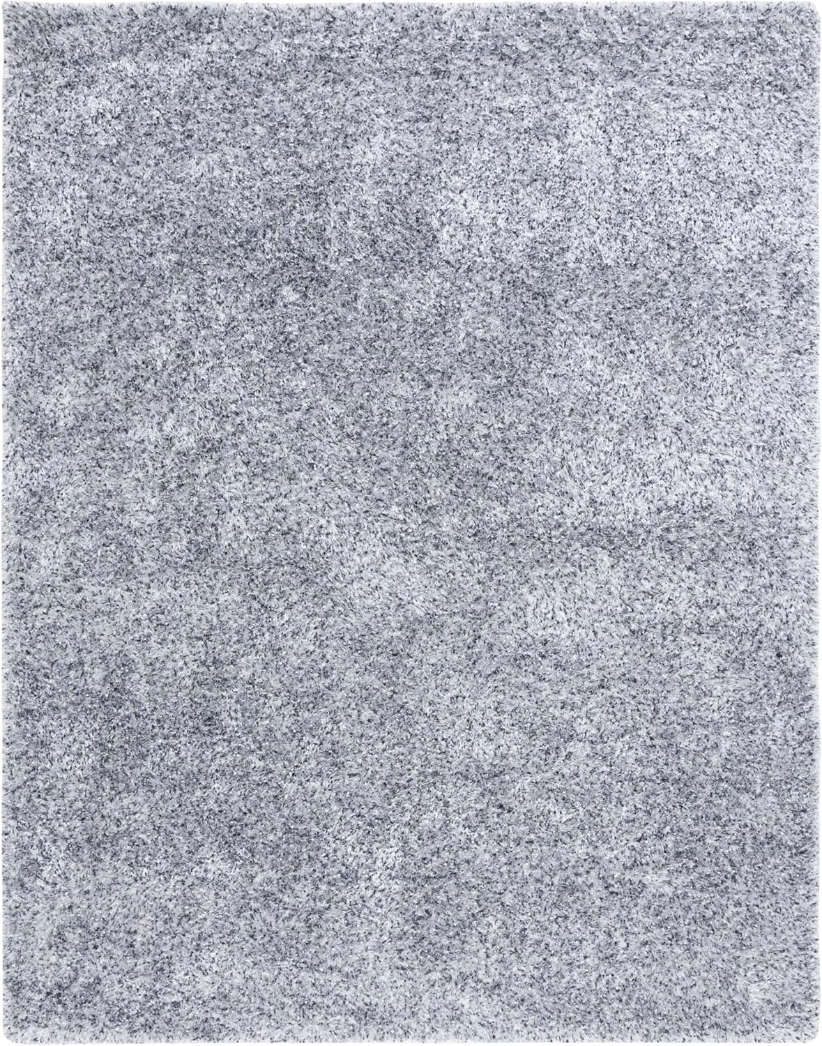 image:imageSAFAVIEH Malibu Shag Collection Area Rug 86 x 12 Silver Handmade Solid 14inch Thick Ideal for High Traffic Areas in Living Room Bedroom MLS431SSilver