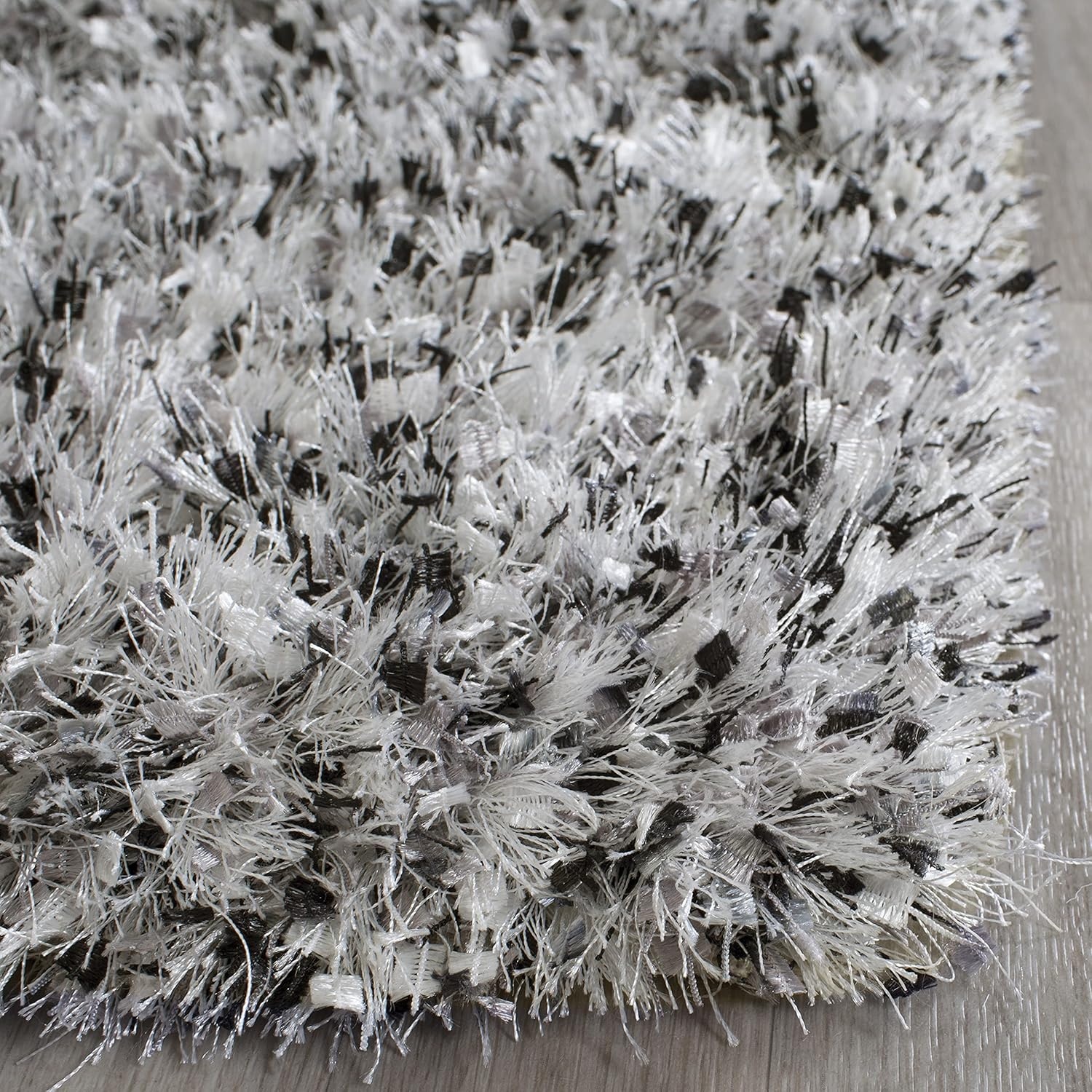 image:imageSAFAVIEH Malibu Shag Collection Area Rug 86 x 12 Silver Handmade Solid 14inch Thick Ideal for High Traffic Areas in Living Room Bedroom MLS431SSilver