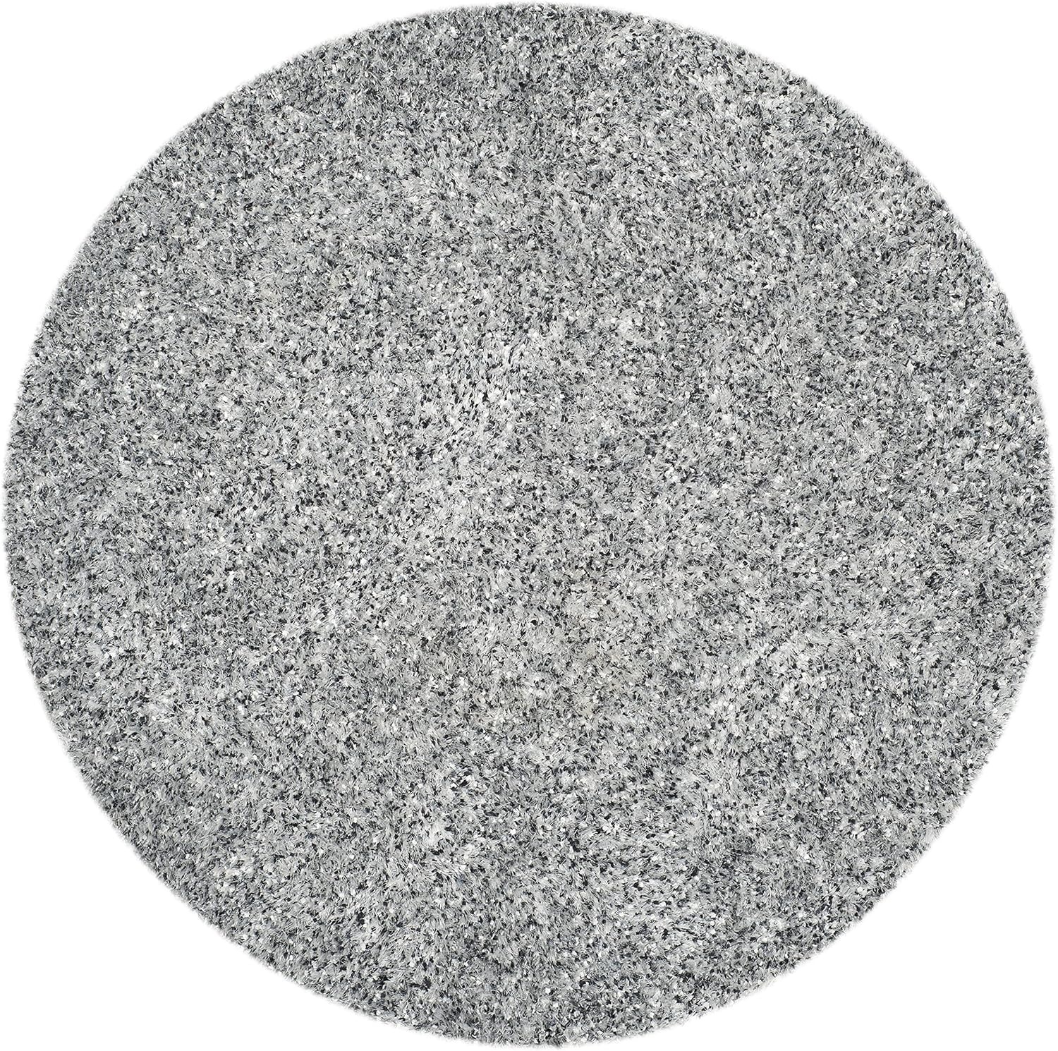 image:imageSAFAVIEH Malibu Shag Collection Area Rug 86 x 12 Silver Handmade Solid 14inch Thick Ideal for High Traffic Areas in Living Room Bedroom MLS431SSilver