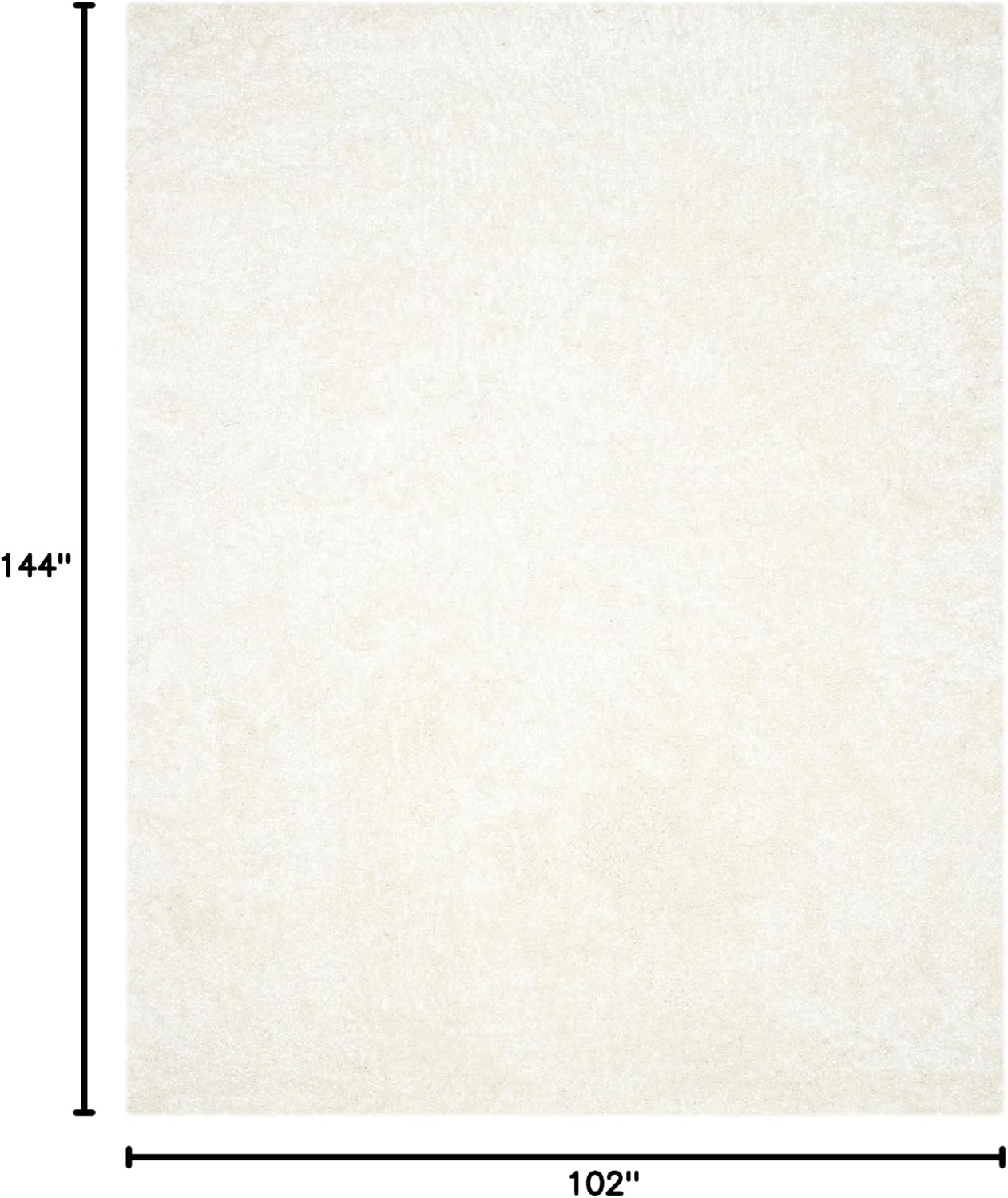 image:imageSAFAVIEH Malibu Shag Collection Area Rug 86 x 12 Silver Handmade Solid 14inch Thick Ideal for High Traffic Areas in Living Room Bedroom MLS431SWhite