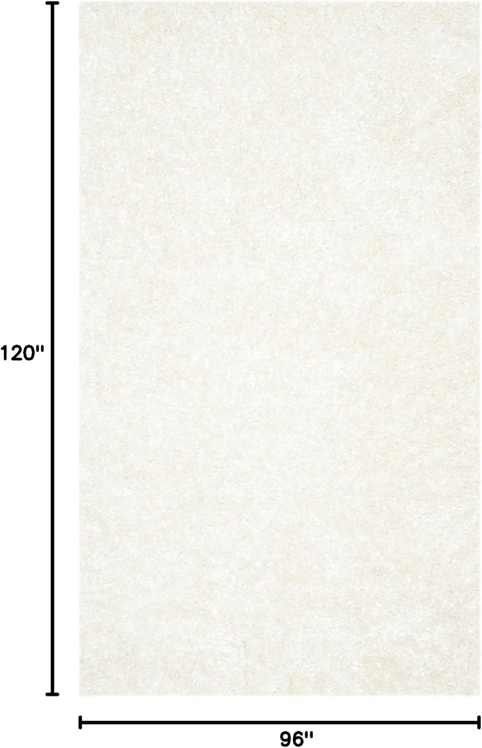 image:imageSAFAVIEH Malibu Shag Collection Area Rug 86 x 12 Silver Handmade Solid 14inch Thick Ideal for High Traffic Areas in Living Room Bedroom MLS431SWhite