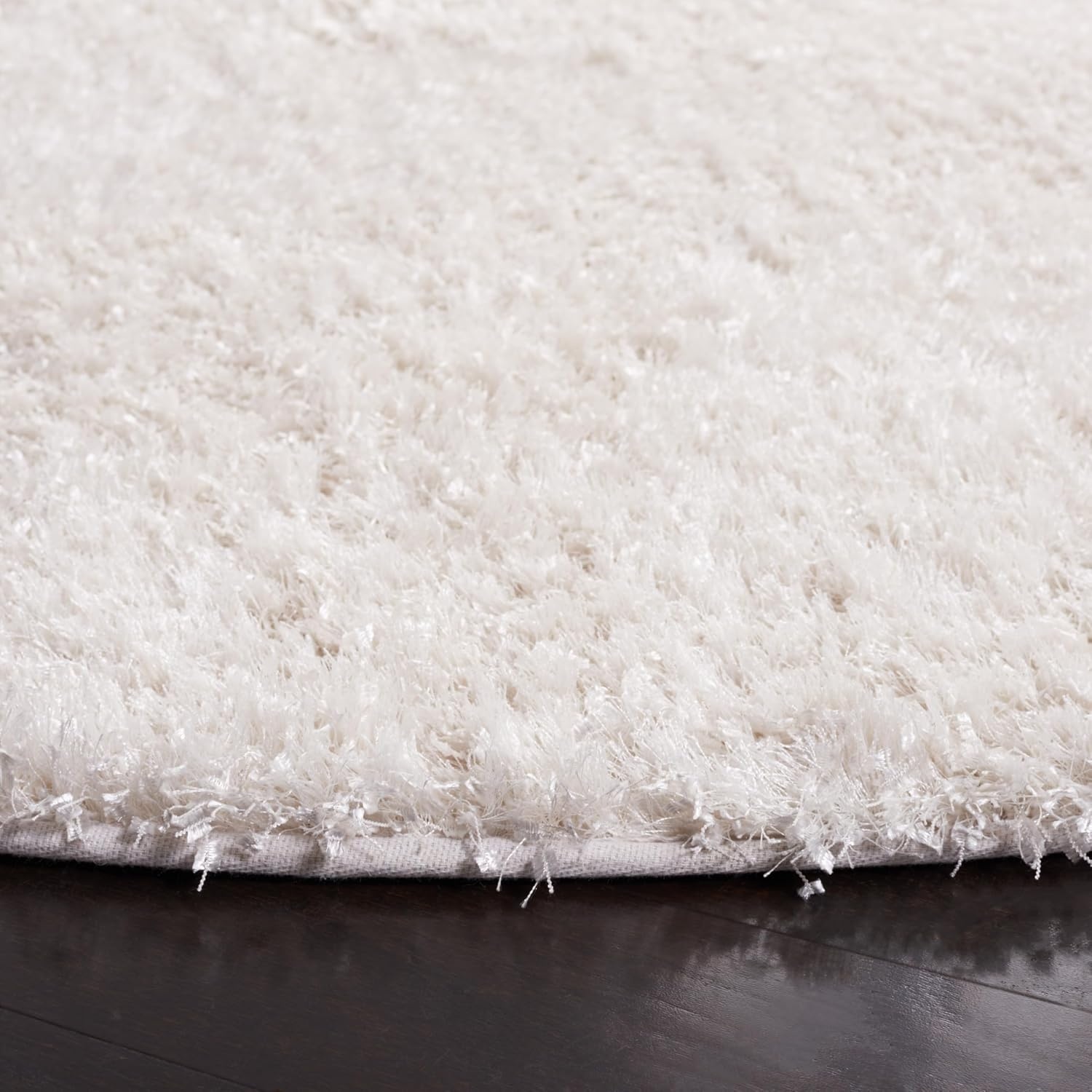 image:imageSAFAVIEH Malibu Shag Collection Area Rug 86 x 12 Silver Handmade Solid 14inch Thick Ideal for High Traffic Areas in Living Room Bedroom MLS431SWhite