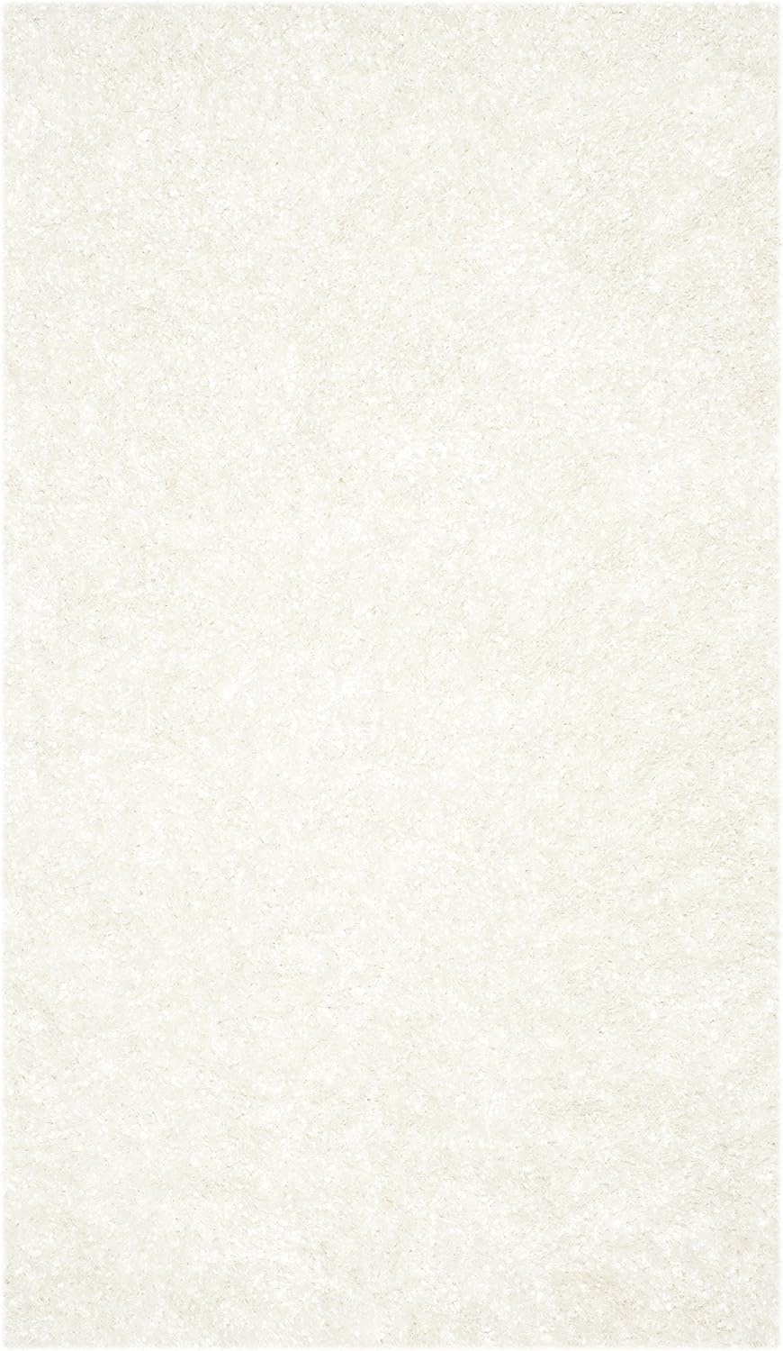 image:imageSAFAVIEH Malibu Shag Collection Area Rug 86 x 12 Silver Handmade Solid 14inch Thick Ideal for High Traffic Areas in Living Room Bedroom MLS431SWhite