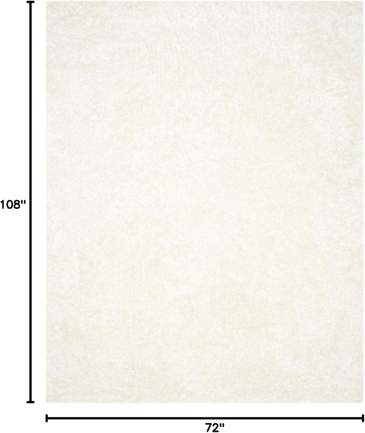 image:imageSAFAVIEH Malibu Shag Collection Area Rug 86 x 12 Silver Handmade Solid 14inch Thick Ideal for High Traffic Areas in Living Room Bedroom MLS431SWhite