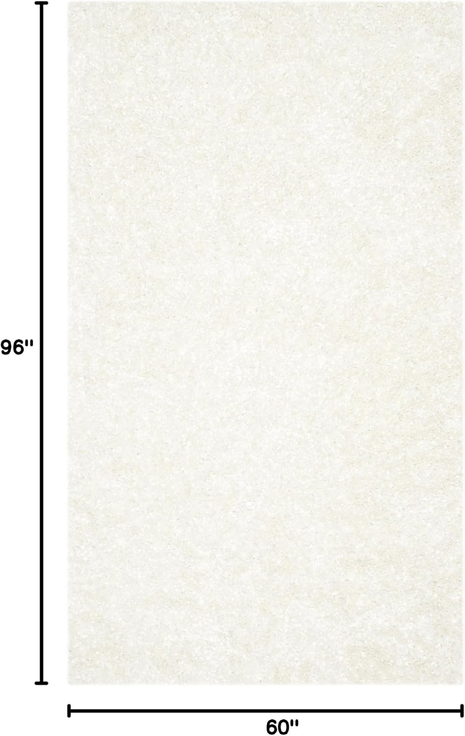 image:imageSAFAVIEH Malibu Shag Collection Area Rug 86 x 12 Silver Handmade Solid 14inch Thick Ideal for High Traffic Areas in Living Room Bedroom MLS431SWhite