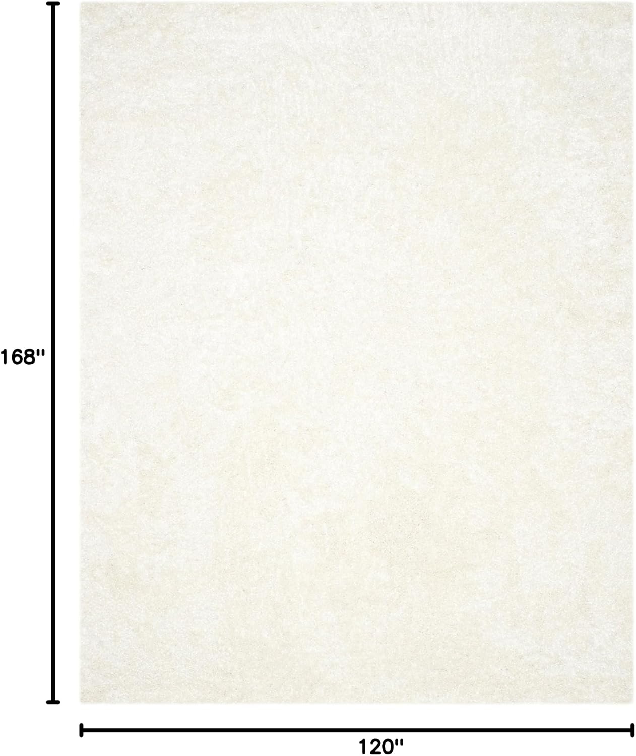 image:imageSAFAVIEH Malibu Shag Collection Area Rug 86 x 12 Silver Handmade Solid 14inch Thick Ideal for High Traffic Areas in Living Room Bedroom MLS431SWhite