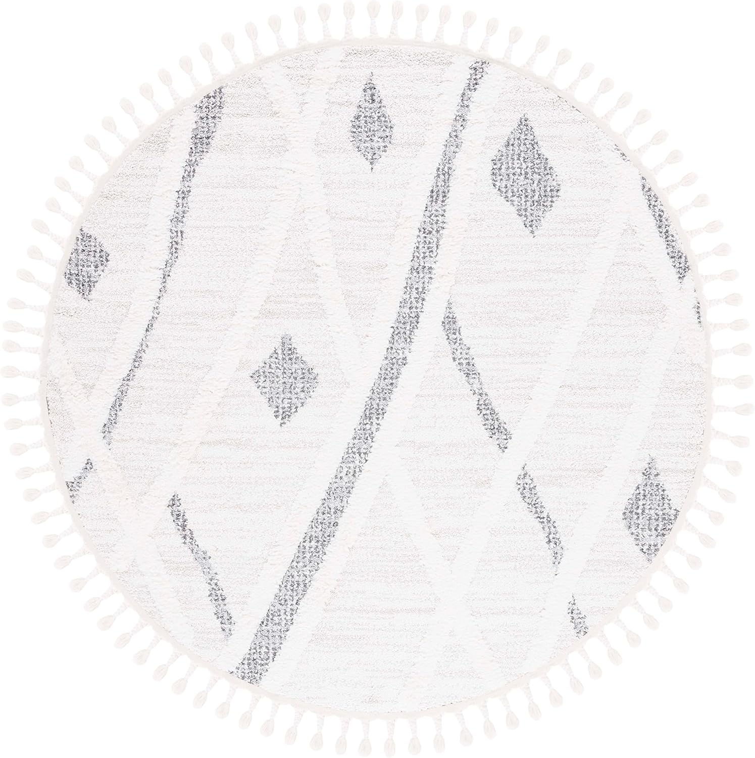 image:imageSAFAVIEH Moroccan Tassel Shag Collection Area Rug 9 x 12 Beige amp Grey Boho Design NonShedding amp Easy Care 2inch Thick Ideal for High Traffic Areas in Living Room Bedroom MTS638ABeigeGrey