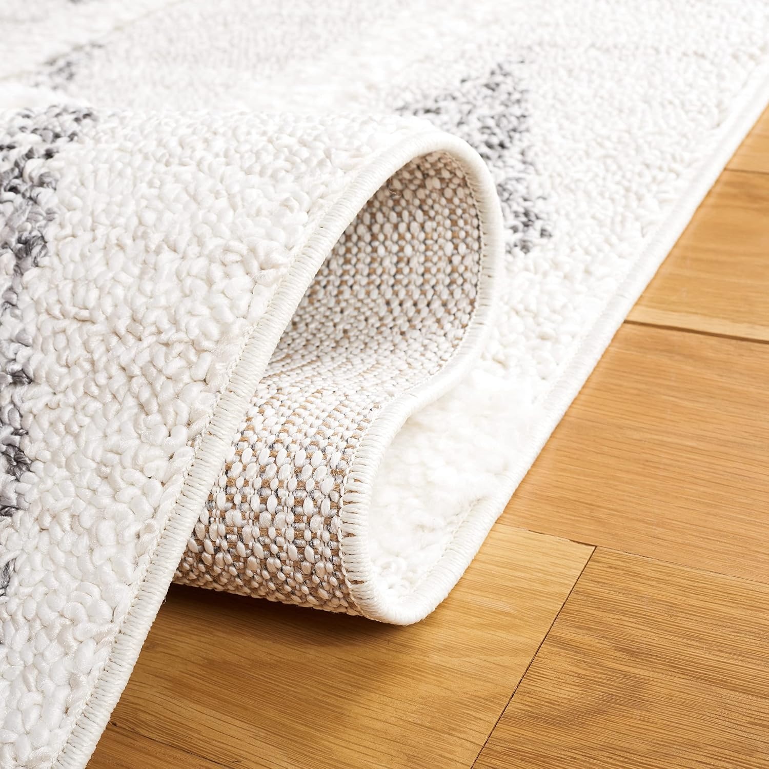 image:imageSAFAVIEH Moroccan Tassel Shag Collection Area Rug 9 x 12 Beige amp Grey Boho Design NonShedding amp Easy Care 2inch Thick Ideal for High Traffic Areas in Living Room Bedroom MTS638ABeigeGrey