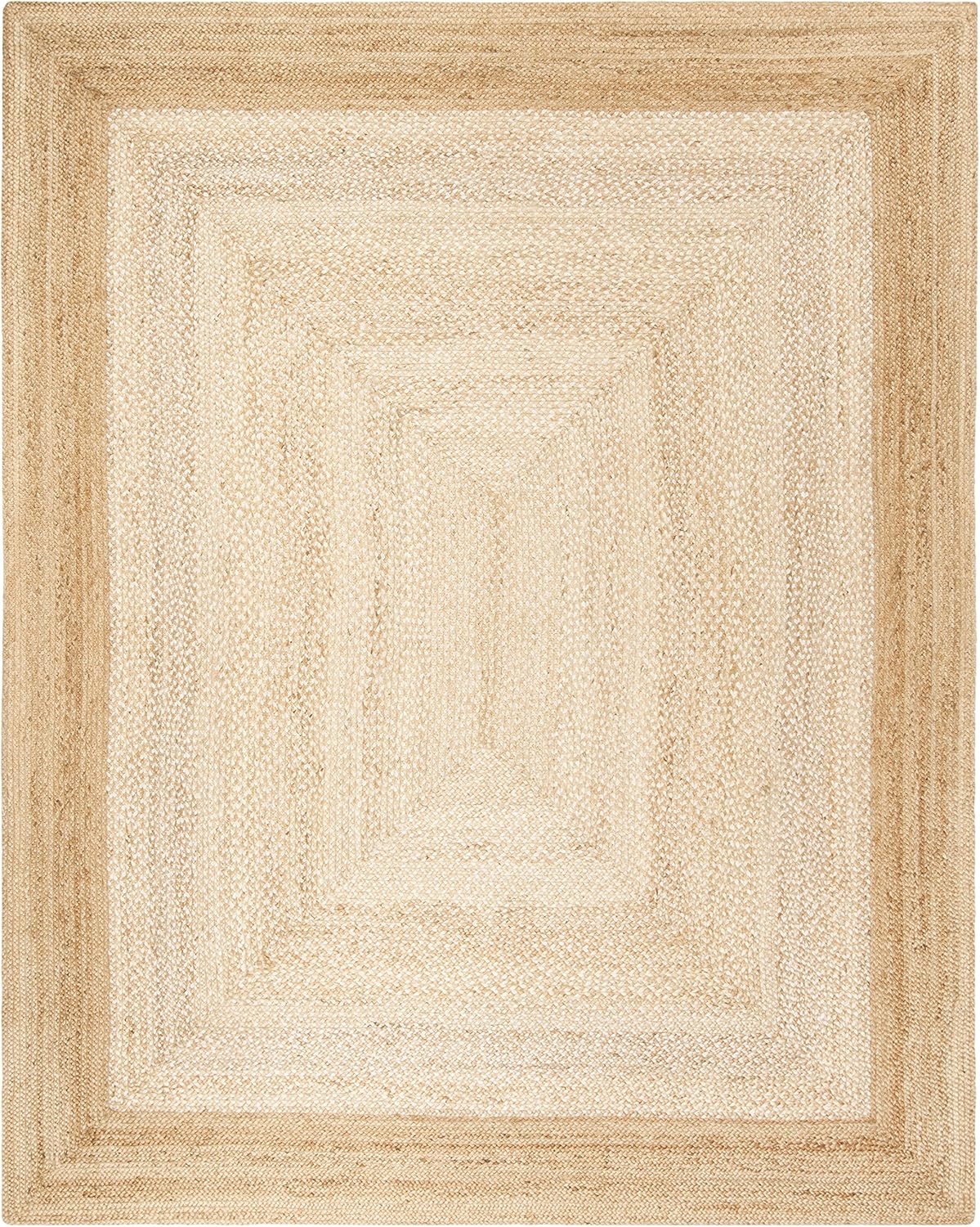 image:imageSAFAVIEH Natural Fiber Collection Area Rug 9 x 12 Natural amp Ivory Handmade Farmhouse Boho Coastal Rustic Jute Ideal for High Traffic Areas in Living Room Bedroom NF885BNaturalIvory