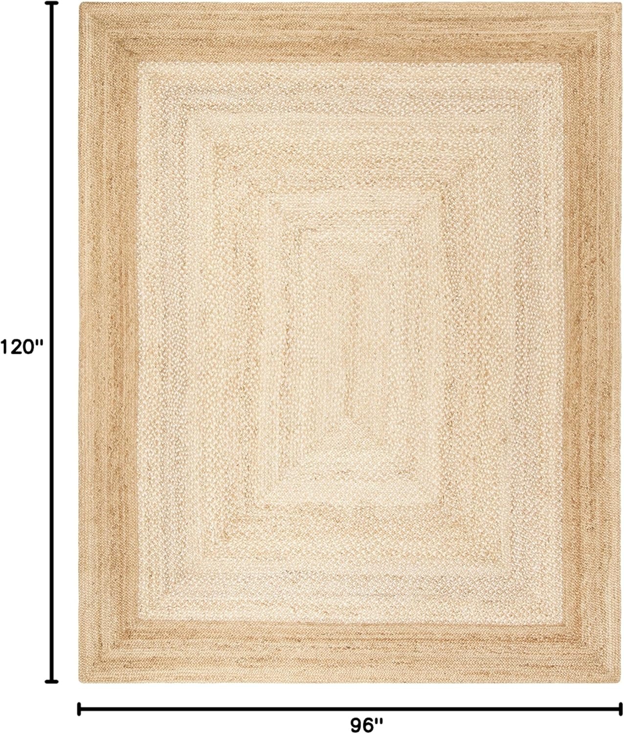 image:imageSAFAVIEH Natural Fiber Collection Area Rug 9 x 12 Natural amp Ivory Handmade Farmhouse Boho Coastal Rustic Jute Ideal for High Traffic Areas in Living Room Bedroom NF885BNaturalIvory