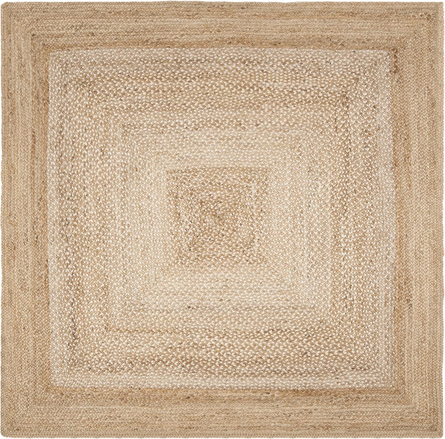 image:imageSAFAVIEH Natural Fiber Collection Area Rug 9 x 12 Natural amp Ivory Handmade Farmhouse Boho Coastal Rustic Jute Ideal for High Traffic Areas in Living Room Bedroom NF885BNaturalIvory