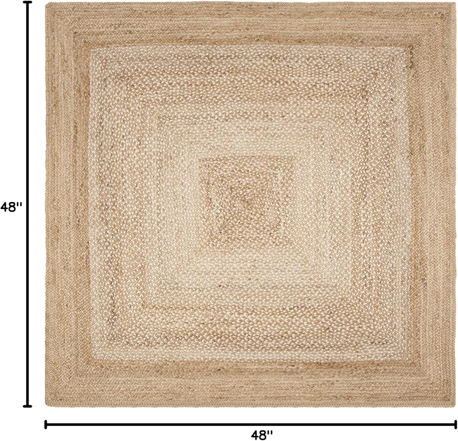 image:imageSAFAVIEH Natural Fiber Collection Area Rug 9 x 12 Natural amp Ivory Handmade Farmhouse Boho Coastal Rustic Jute Ideal for High Traffic Areas in Living Room Bedroom NF885BNaturalIvory