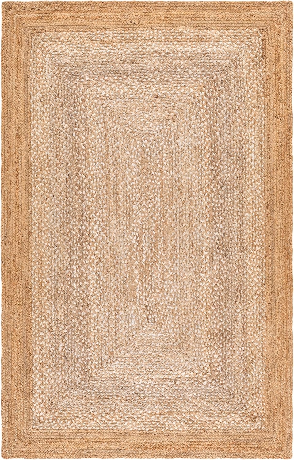 image:imageSAFAVIEH Natural Fiber Collection Area Rug 9 x 12 Natural amp Ivory Handmade Farmhouse Boho Coastal Rustic Jute Ideal for High Traffic Areas in Living Room Bedroom NF885BNaturalIvory