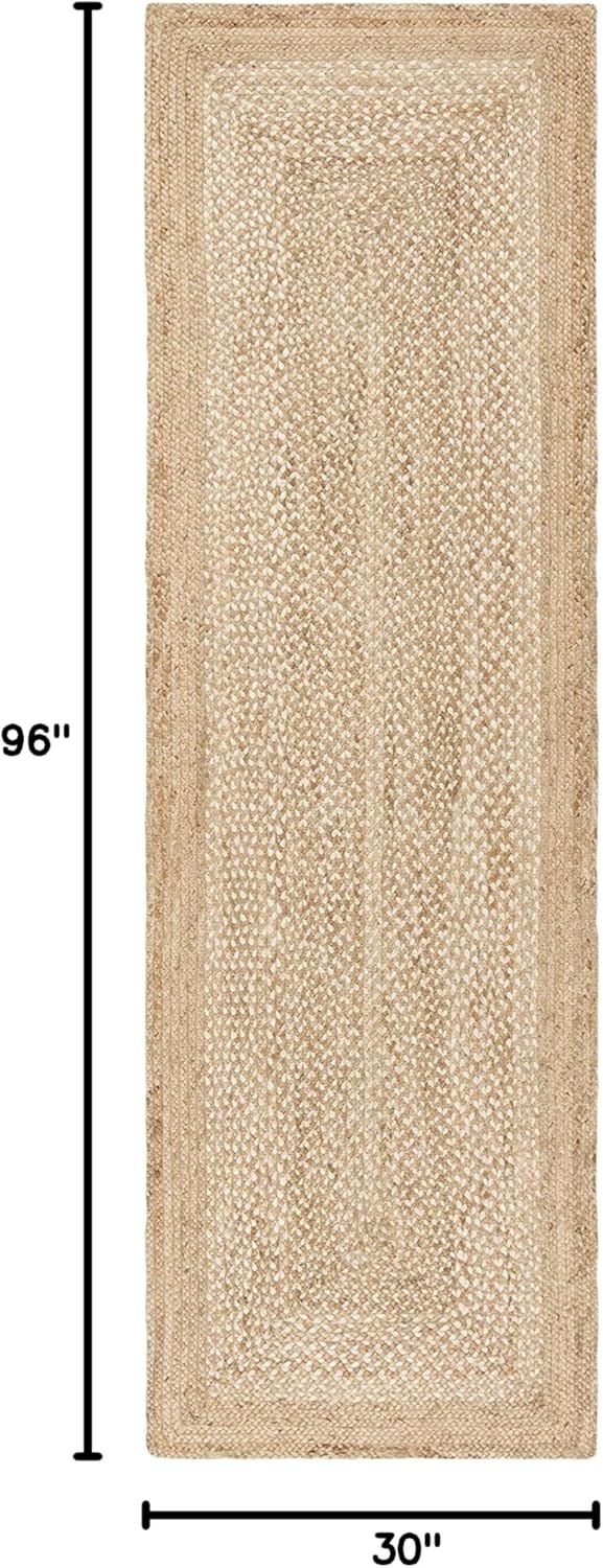image:imageSAFAVIEH Natural Fiber Collection Area Rug 9 x 12 Natural amp Ivory Handmade Farmhouse Boho Coastal Rustic Jute Ideal for High Traffic Areas in Living Room Bedroom NF885BNaturalIvory