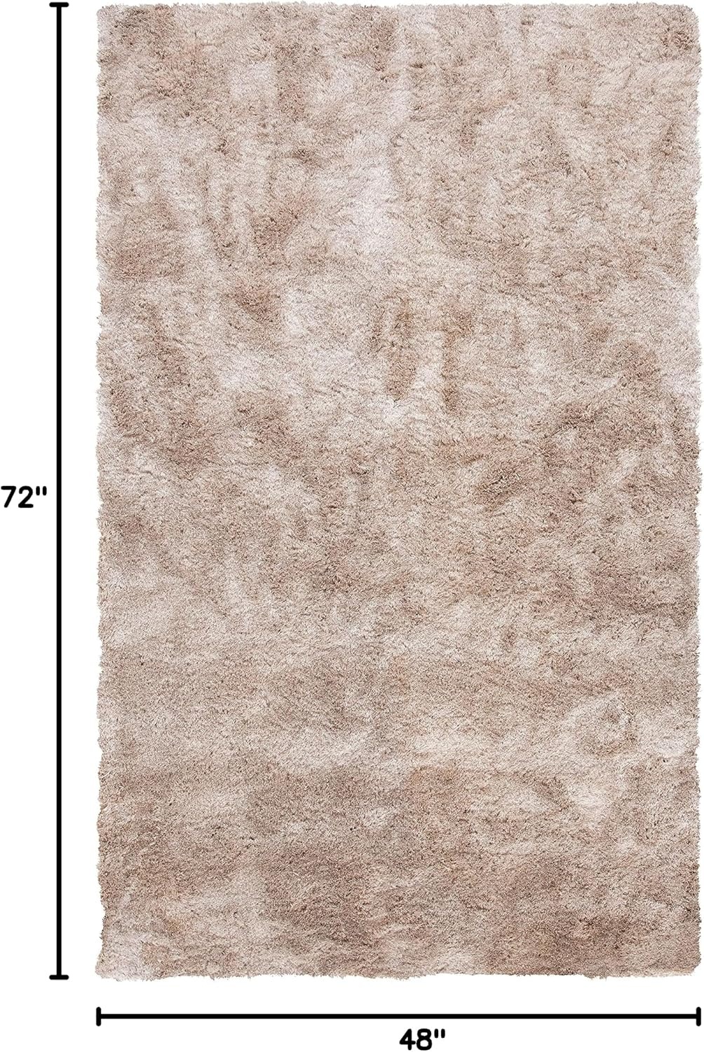 image:imageSAFAVIEH Paris Shag Collection Area Rug 9 x 12 Dark Beige Handmade Silken Glam 2inch Thick Ideal for High Traffic Areas in Living Room Bedroom SG512TDark Beige