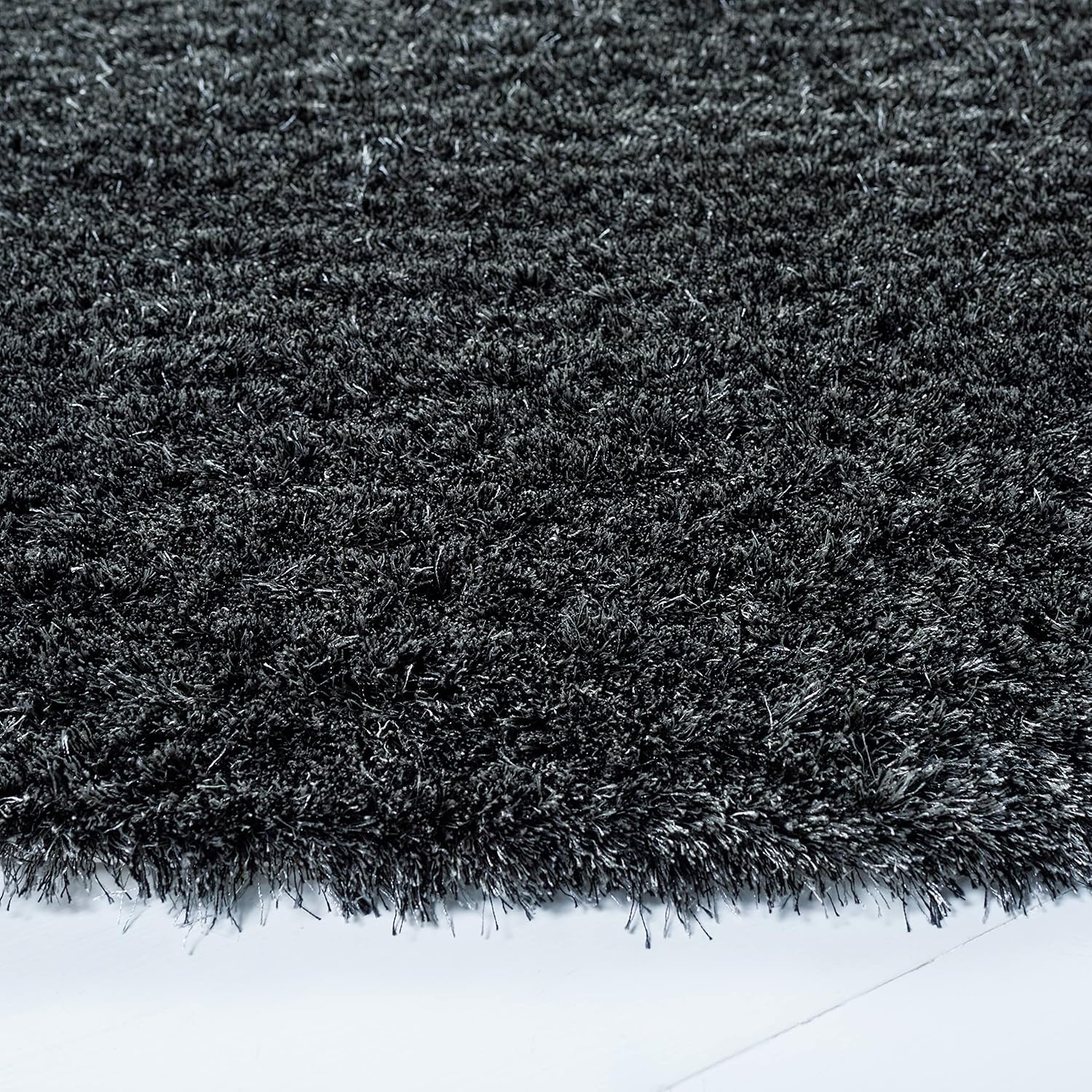 image:imageSAFAVIEH Paris Shag Collection Area Rug 9 x 12 Dark Beige Handmade Silken Glam 2inch Thick Ideal for High Traffic Areas in Living Room Bedroom SG512TDark Grey