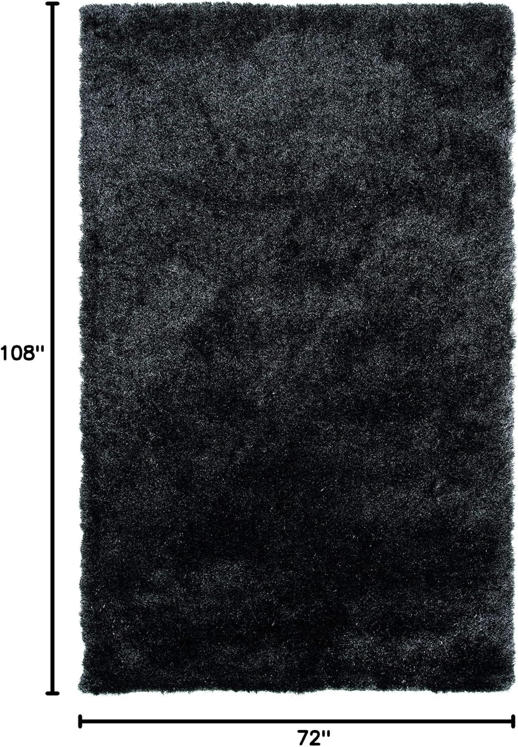 image:imageSAFAVIEH Paris Shag Collection Area Rug 9 x 12 Dark Beige Handmade Silken Glam 2inch Thick Ideal for High Traffic Areas in Living Room Bedroom SG512TDark Grey