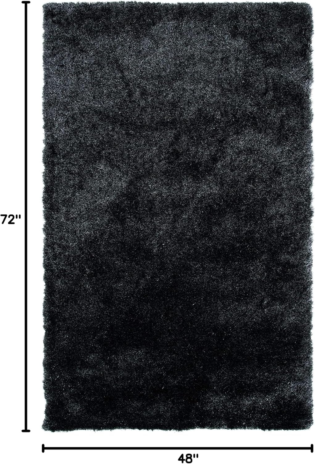 image:imageSAFAVIEH Paris Shag Collection Area Rug 9 x 12 Dark Beige Handmade Silken Glam 2inch Thick Ideal for High Traffic Areas in Living Room Bedroom SG512TDark Grey