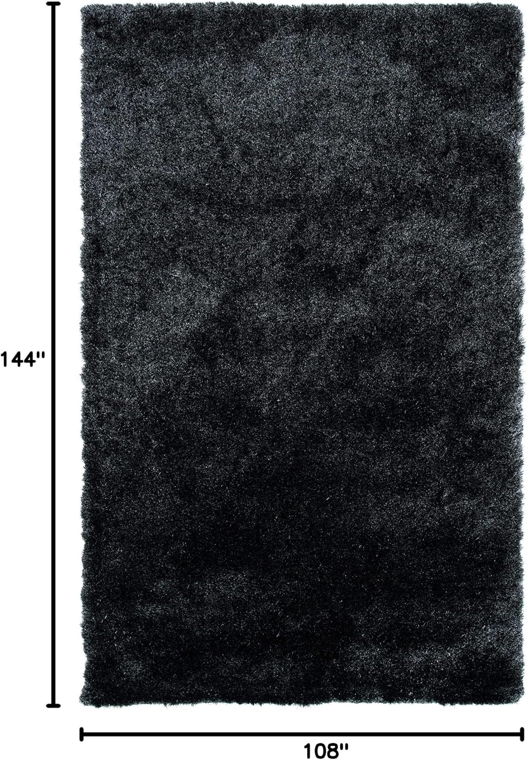 image:imageSAFAVIEH Paris Shag Collection Area Rug 9 x 12 Dark Beige Handmade Silken Glam 2inch Thick Ideal for High Traffic Areas in Living Room Bedroom SG512TDark Grey