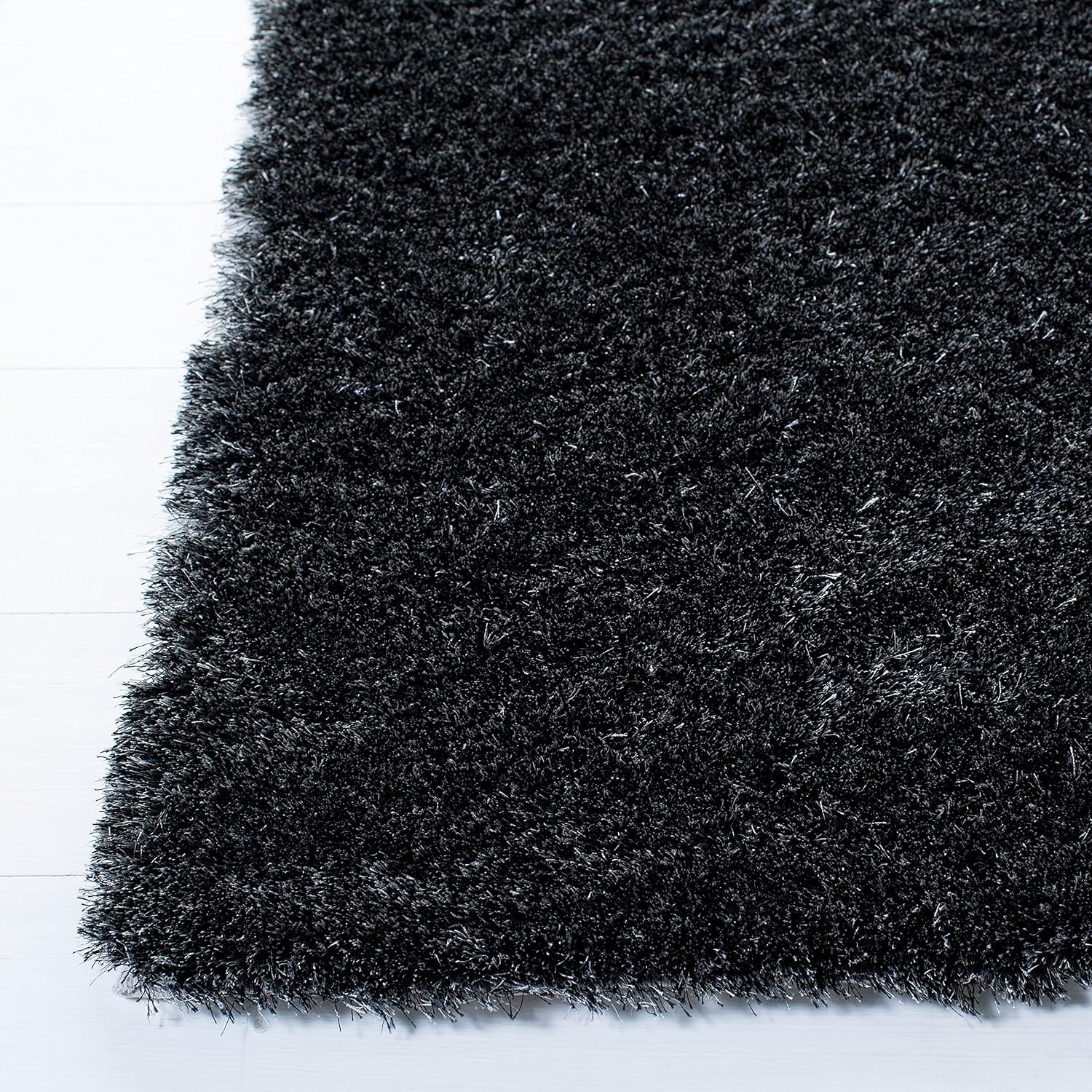 image:imageSAFAVIEH Paris Shag Collection Area Rug 9 x 12 Dark Beige Handmade Silken Glam 2inch Thick Ideal for High Traffic Areas in Living Room Bedroom SG512TDark Grey