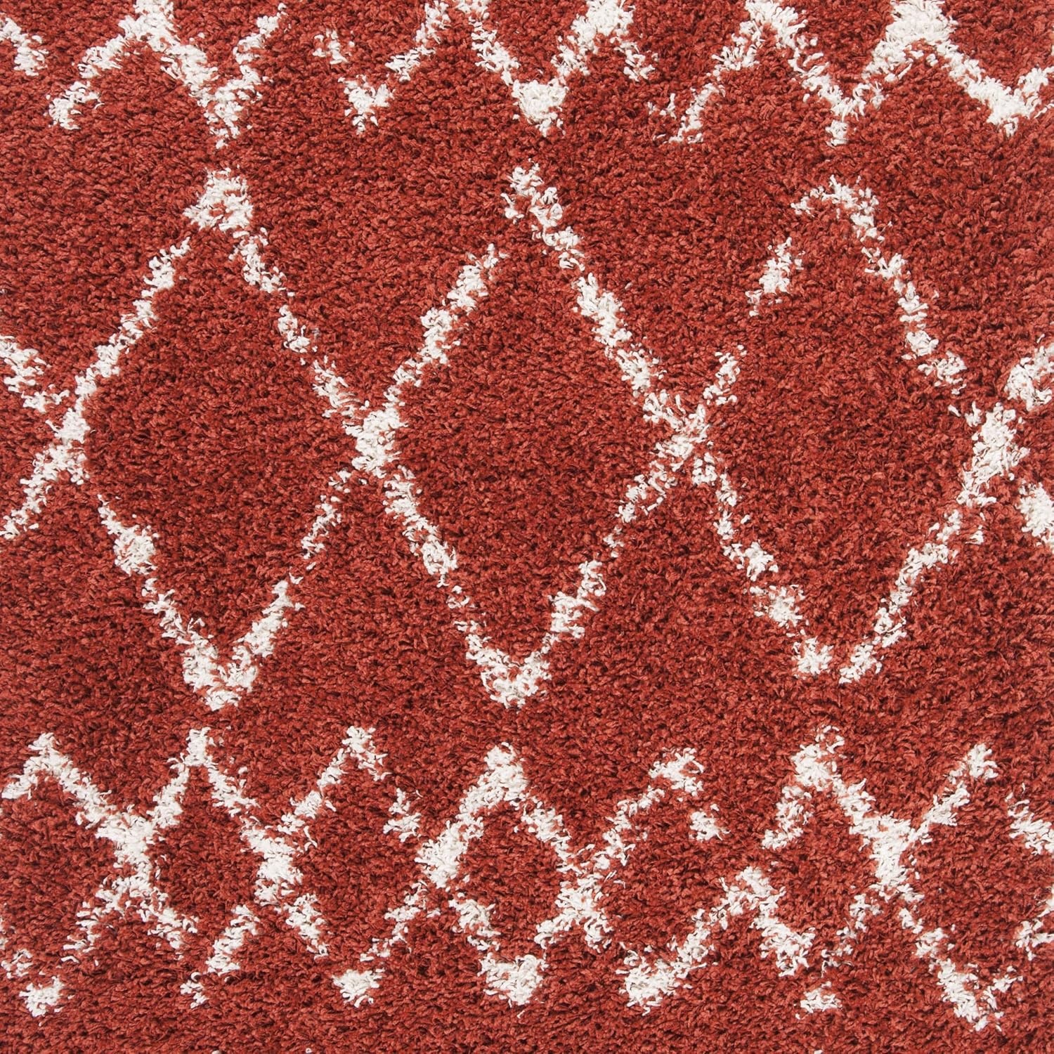 image:imageSAFAVIEH Pro Luxe Shag Collection Area Rug 9 x 12 Rust amp Creme Moroccan Boho Tassel NonShedding amp Easy Care 24inch Thick Ideal for High Traffic Areas in Living Room Bedroom PLX434P