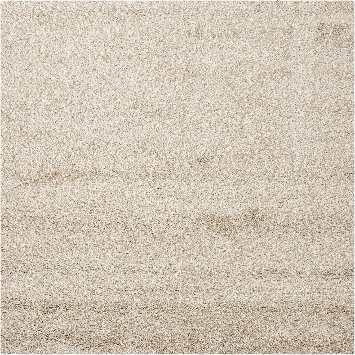 image:imageSAFAVIEH Santa Monica Shag Collection 8 x 10 Navy SGN725 Solid NonShedding Living Room Bedroom Dining Room Entryway Plush 2inch Thick Area RugBeige