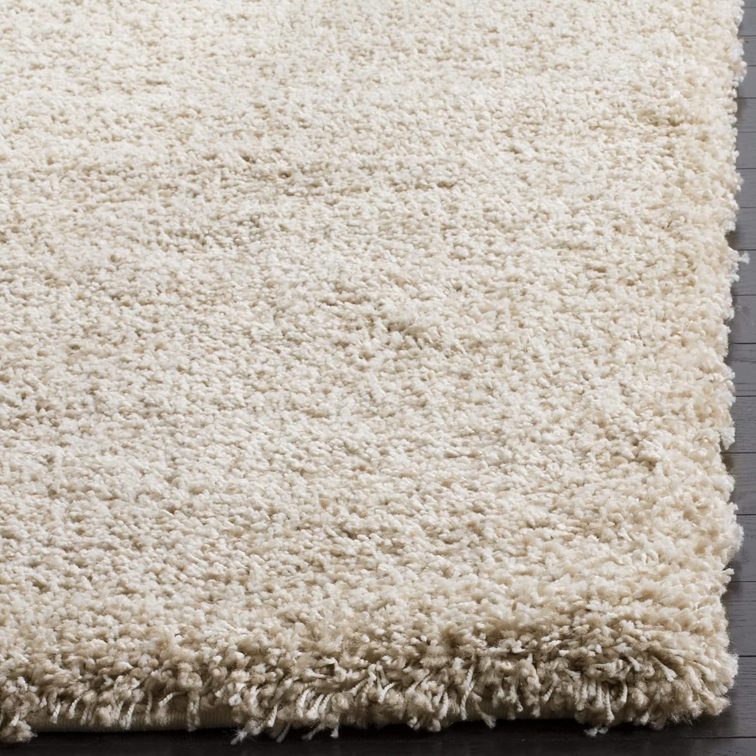 image:imageSAFAVIEH Santa Monica Shag Collection 8 x 10 Navy SGN725 Solid NonShedding Living Room Bedroom Dining Room Entryway Plush 2inch Thick Area RugBeige