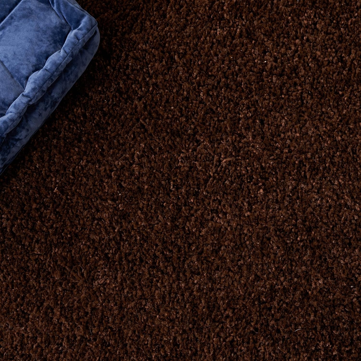 image:imageSAFAVIEH Santa Monica Shag Collection 8 x 10 Navy SGN725 Solid NonShedding Living Room Bedroom Dining Room Entryway Plush 2inch Thick Area RugBrown