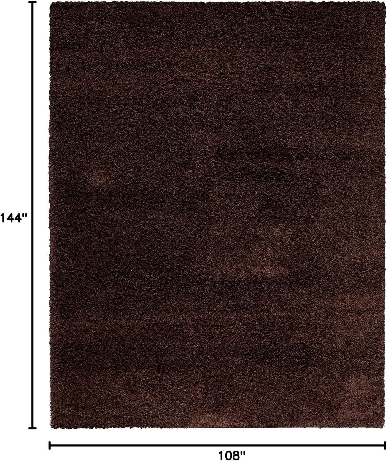 image:imageSAFAVIEH Santa Monica Shag Collection 8 x 10 Navy SGN725 Solid NonShedding Living Room Bedroom Dining Room Entryway Plush 2inch Thick Area RugBrown