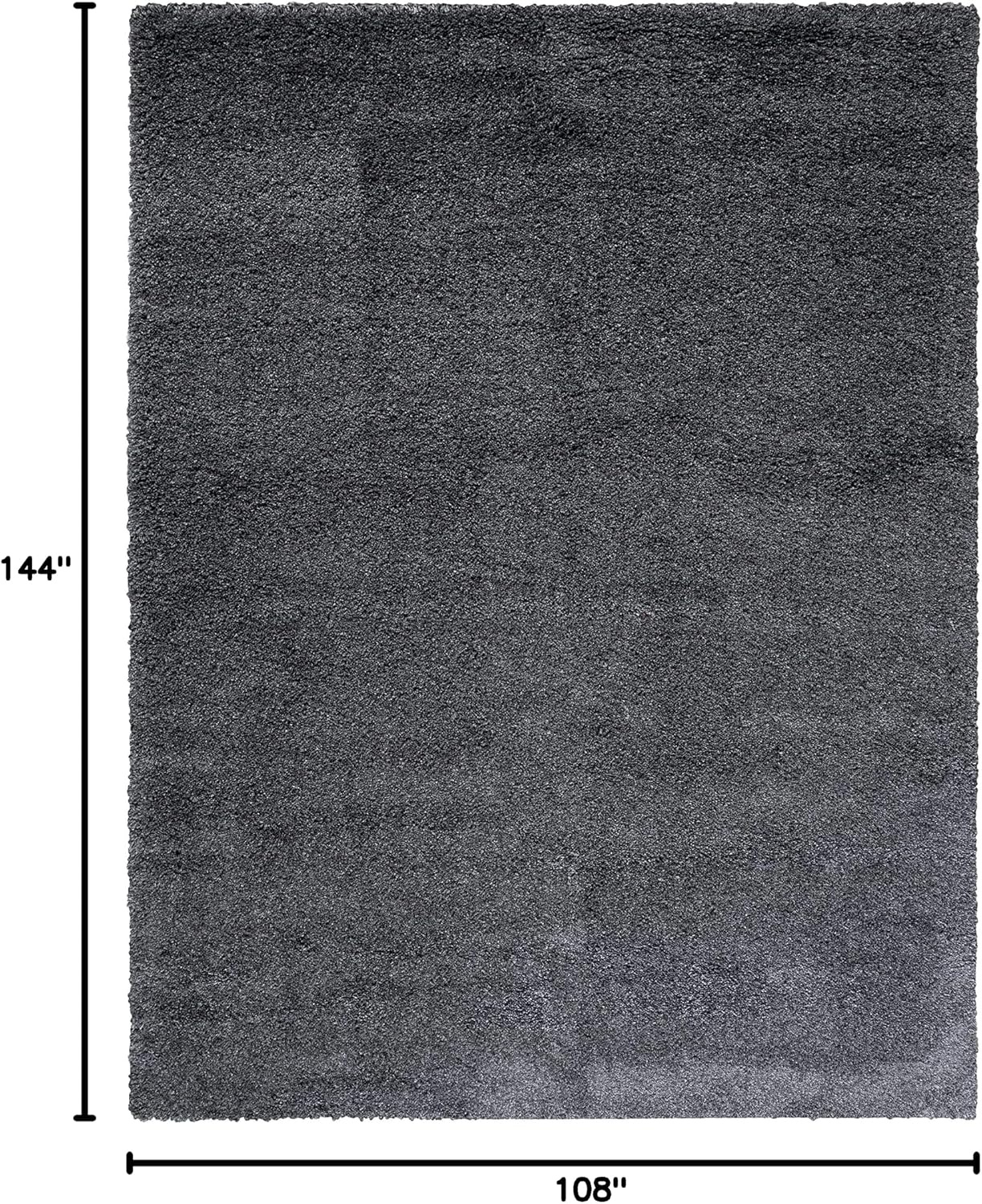 image:imageSAFAVIEH Santa Monica Shag Collection 8 x 10 Navy SGN725 Solid NonShedding Living Room Bedroom Dining Room Entryway Plush 2inch Thick Area RugDark Grey