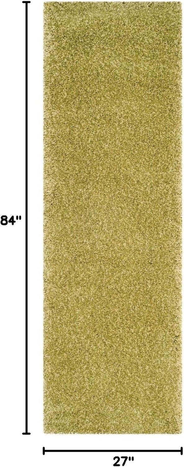 image:imageSAFAVIEH Santa Monica Shag Collection 8 x 10 Navy SGN725 Solid NonShedding Living Room Bedroom Dining Room Entryway Plush 2inch Thick Area RugGreen