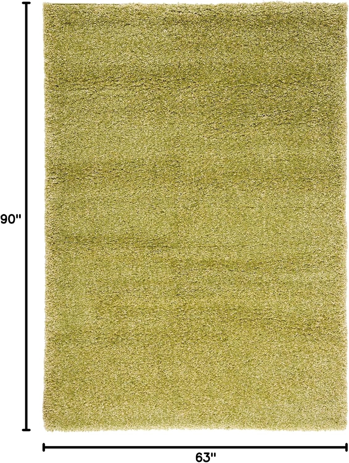 image:imageSAFAVIEH Santa Monica Shag Collection 8 x 10 Navy SGN725 Solid NonShedding Living Room Bedroom Dining Room Entryway Plush 2inch Thick Area RugGreen