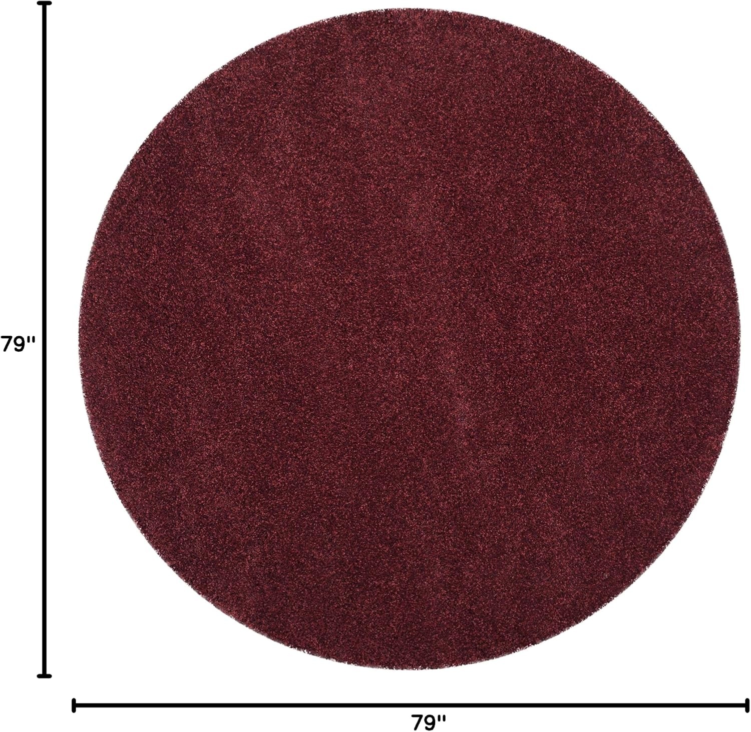 image:imageSAFAVIEH Santa Monica Shag Collection 8 x 10 Navy SGN725 Solid NonShedding Living Room Bedroom Dining Room Entryway Plush 2inch Thick Area RugMaroon