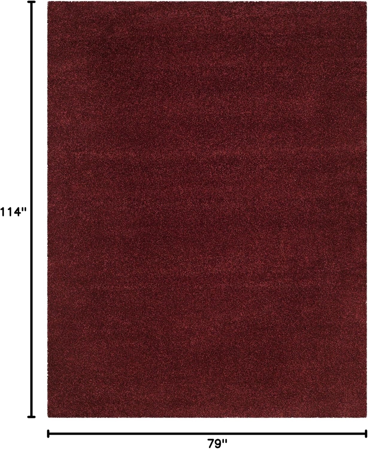 image:imageSAFAVIEH Santa Monica Shag Collection 8 x 10 Navy SGN725 Solid NonShedding Living Room Bedroom Dining Room Entryway Plush 2inch Thick Area RugMaroon