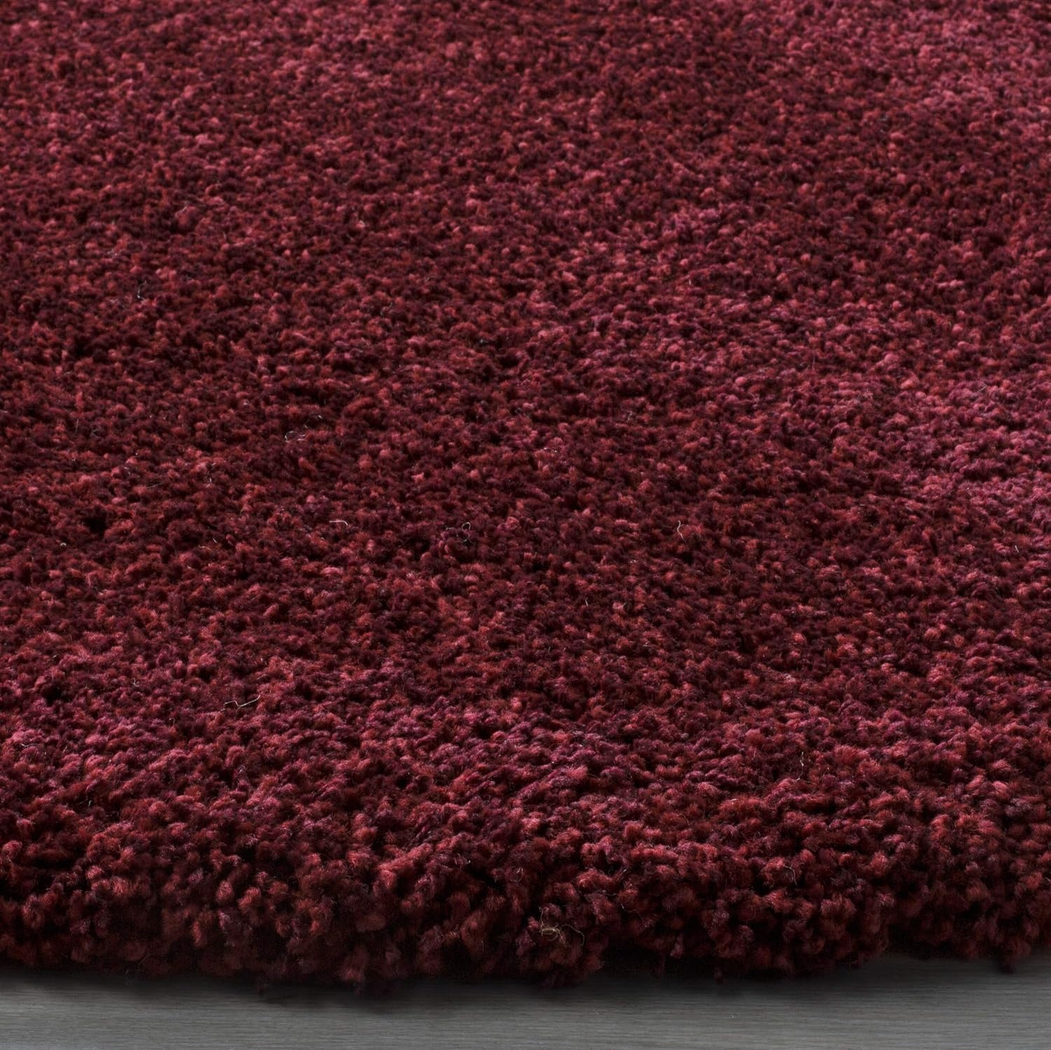 image:imageSAFAVIEH Santa Monica Shag Collection 8 x 10 Navy SGN725 Solid NonShedding Living Room Bedroom Dining Room Entryway Plush 2inch Thick Area RugMaroon