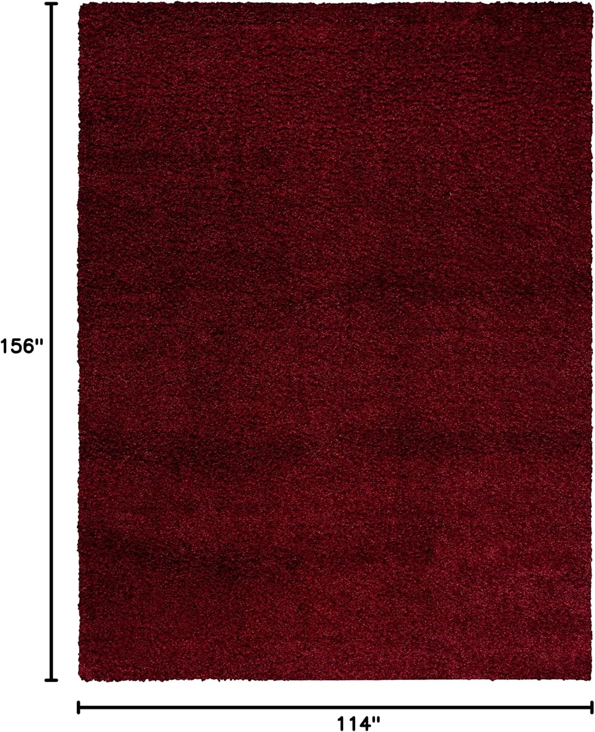 image:imageSAFAVIEH Santa Monica Shag Collection 8 x 10 Navy SGN725 Solid NonShedding Living Room Bedroom Dining Room Entryway Plush 2inch Thick Area RugMaroon
