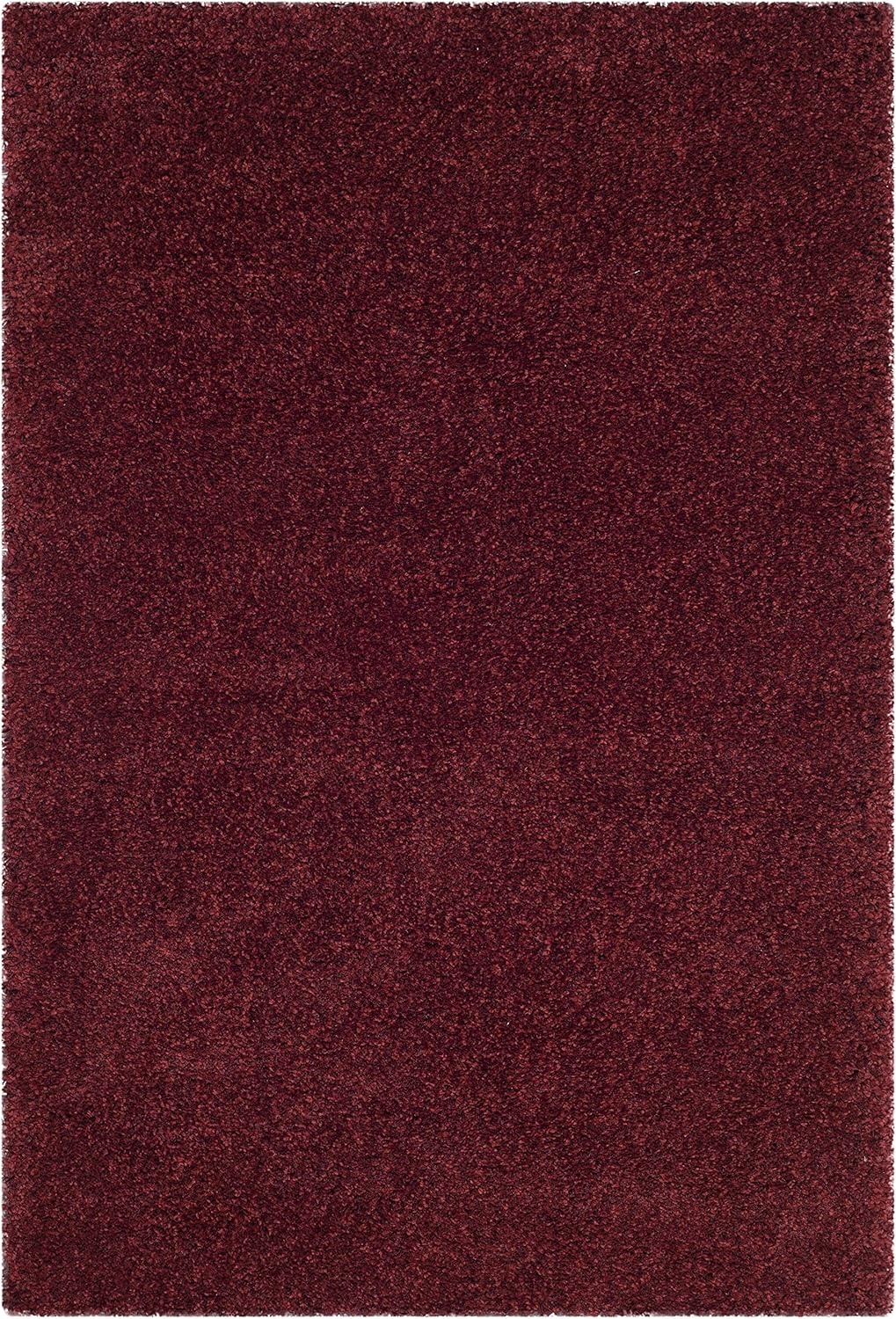 image:imageSAFAVIEH Santa Monica Shag Collection 8 x 10 Navy SGN725 Solid NonShedding Living Room Bedroom Dining Room Entryway Plush 2inch Thick Area RugMaroon