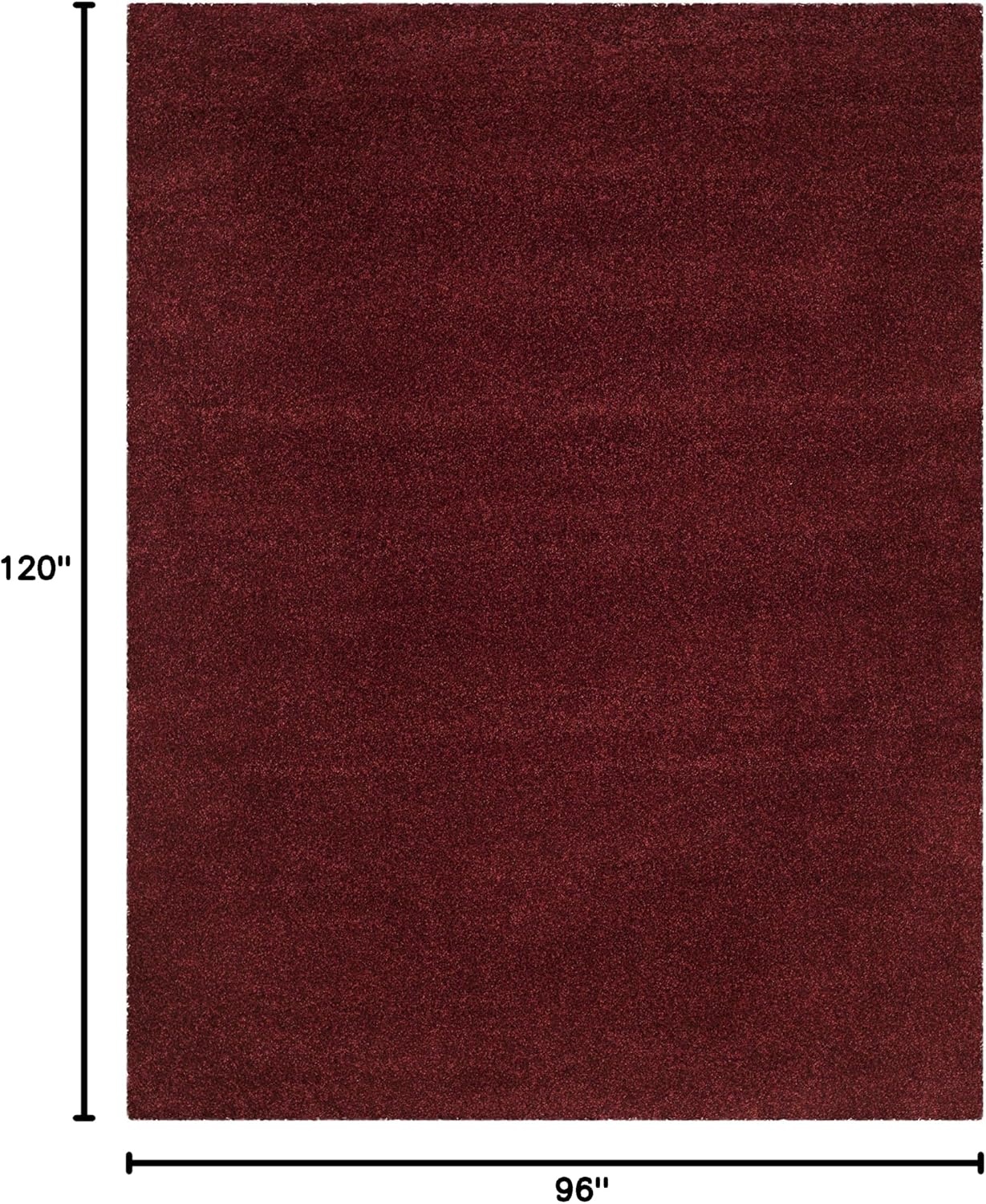 image:imageSAFAVIEH Santa Monica Shag Collection 8 x 10 Navy SGN725 Solid NonShedding Living Room Bedroom Dining Room Entryway Plush 2inch Thick Area RugMaroon