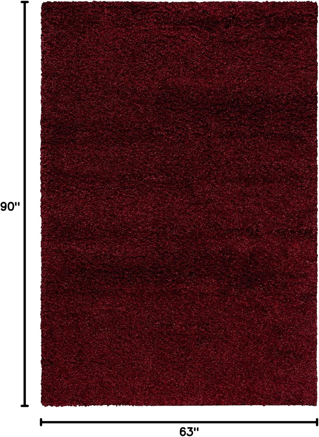 image:imageSAFAVIEH Santa Monica Shag Collection 8 x 10 Navy SGN725 Solid NonShedding Living Room Bedroom Dining Room Entryway Plush 2inch Thick Area RugMaroon