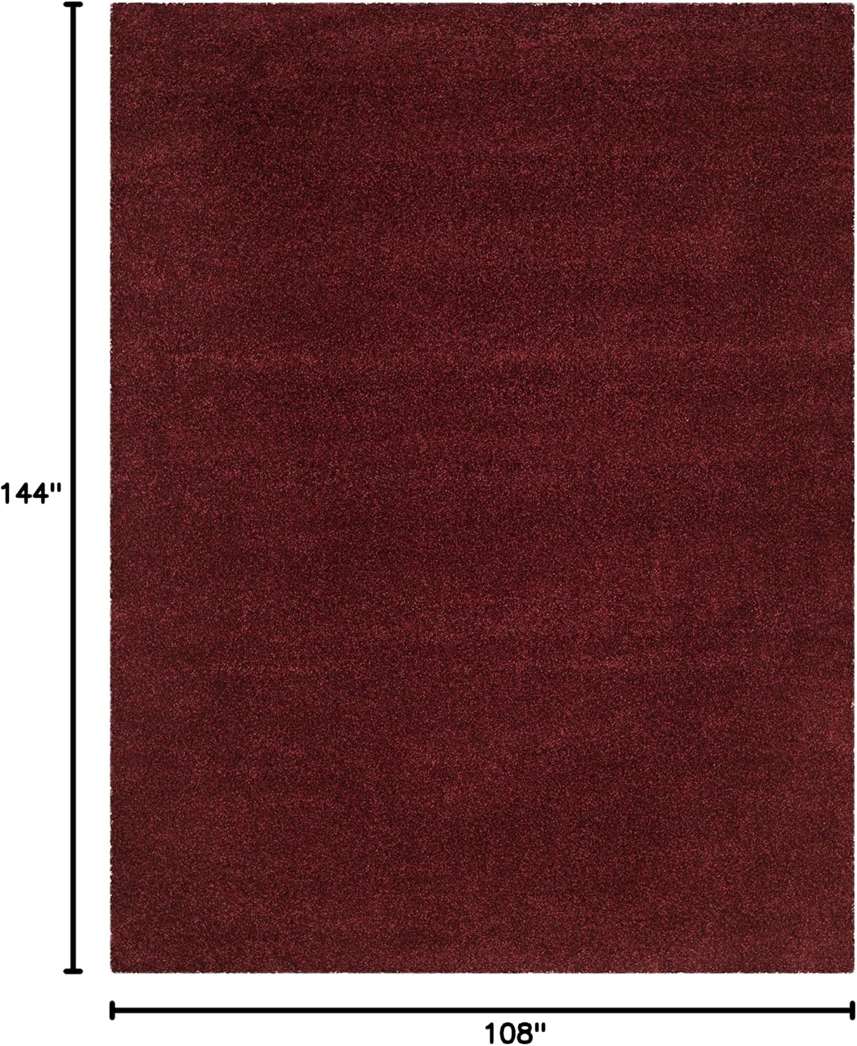 image:imageSAFAVIEH Santa Monica Shag Collection 8 x 10 Navy SGN725 Solid NonShedding Living Room Bedroom Dining Room Entryway Plush 2inch Thick Area RugMaroon